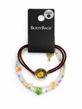 Spencer's Multicolor Beaded Layered Bracelet Set with Floral Charm